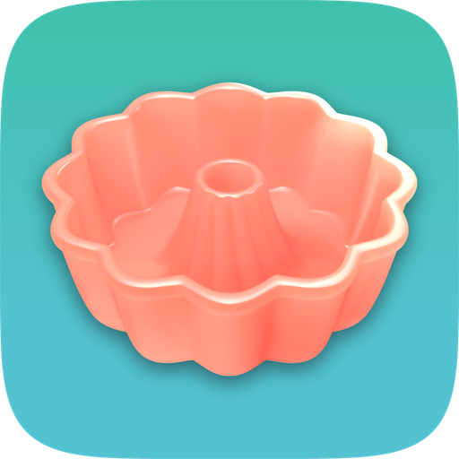 The JellyMold app icon: a coral jelly mould on a teal background.